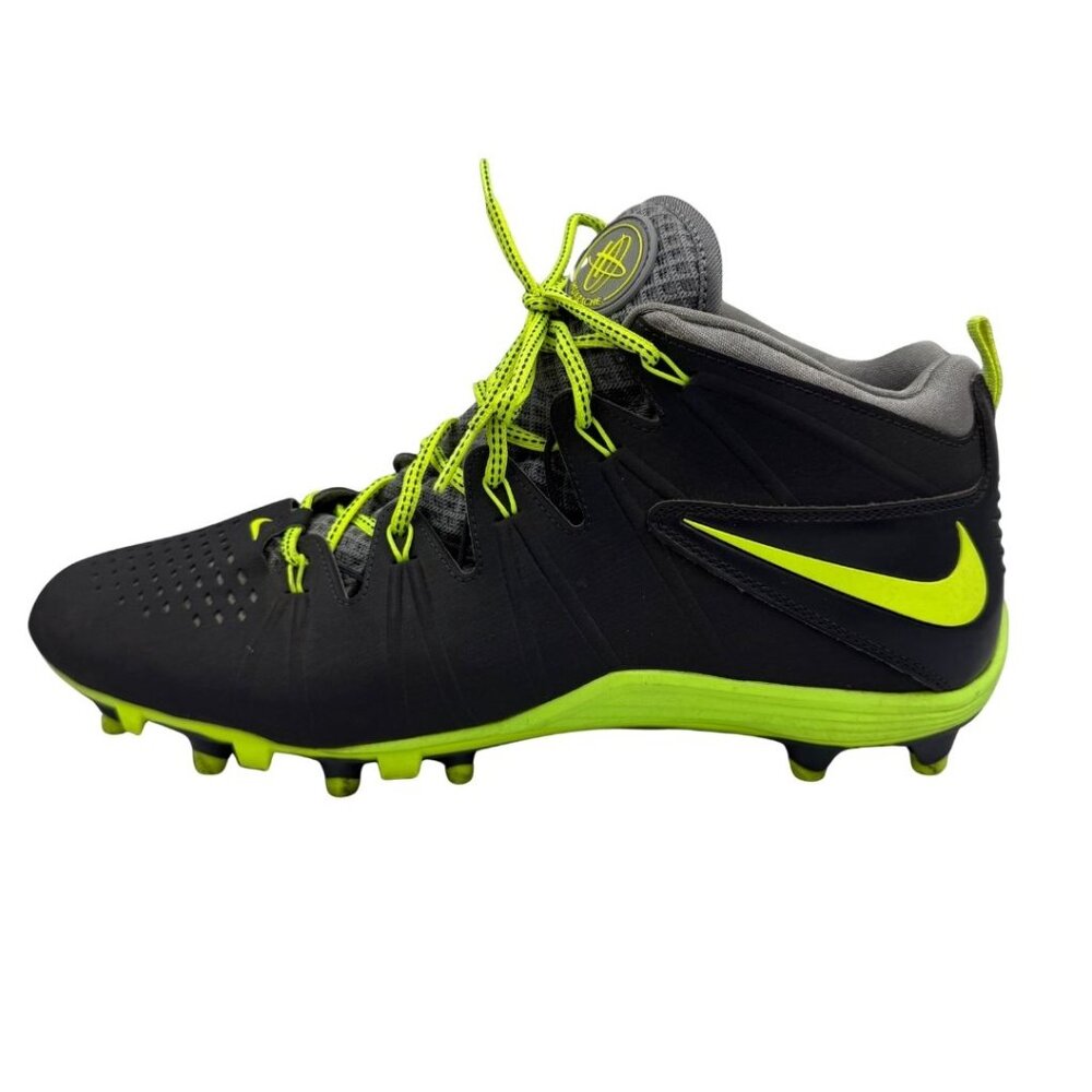 Nike Huarache Mid Football Cleats Black Volt Men’s Size 12 - Picture 6 of 6